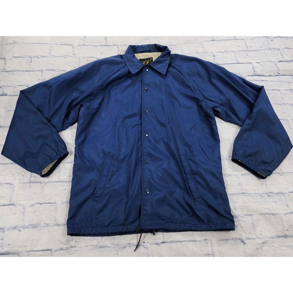 MASH Television Show Crew Windbreaker Jacket Lord James MENS L Blue Vintage 70s